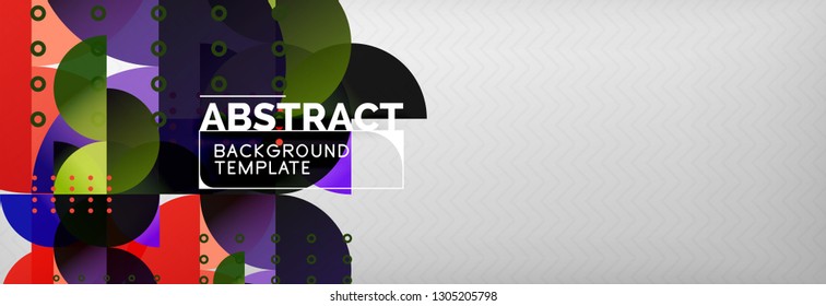 Circles and semicircles abstract background, circle design business template. Vector illustration