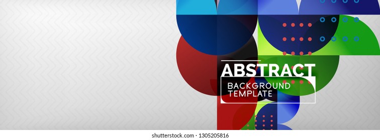Circles and semicircles abstract background, circle design business template. Vector illustration