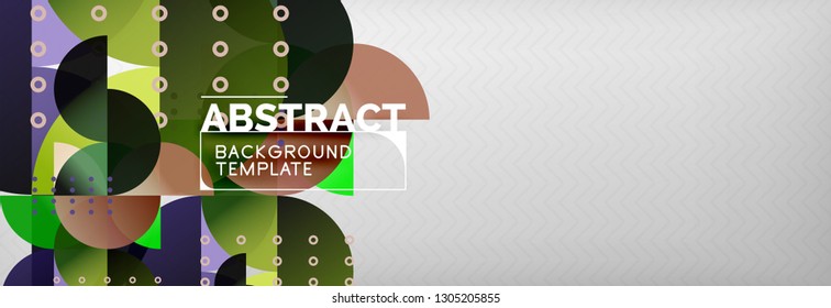 Circles and semicircles abstract background, circle design business template. Vector illustration