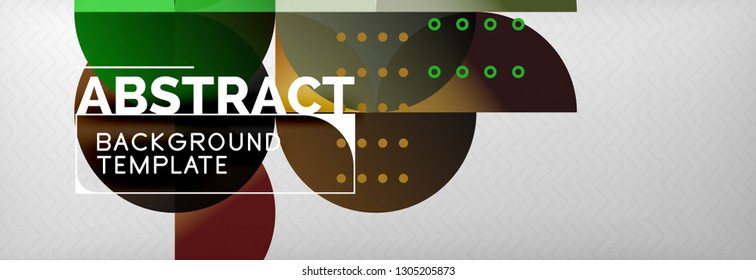 Circles and semicircles abstract background, circle design business template. Vector illustration