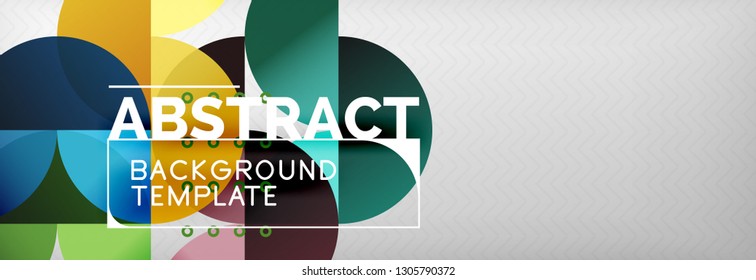 Kreise und Halbkreise abstrakter Hintergrund, Kreis-Design Business-Vorlage. Vektorgrafik