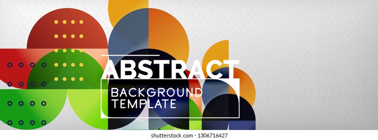 Círculos y semicírculos de fondo abstracto, plantilla de negocio de diseño de círculo. Ilustración del vector