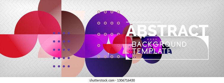 Circles and semicircles abstract background, circle design business template. Vector illustration