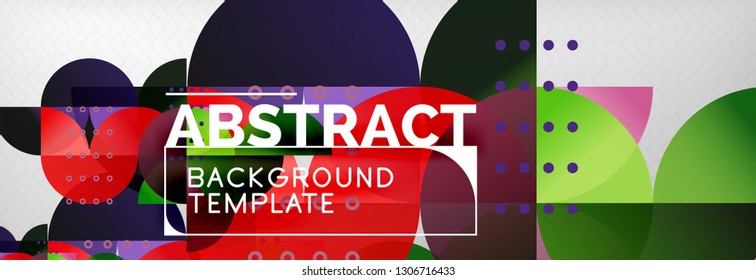 Circles and semicircles abstract background, circle design business template. Vector illustration