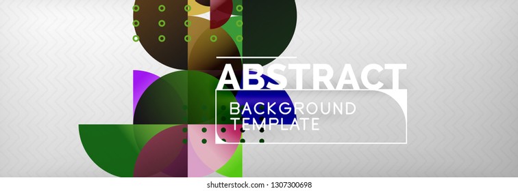 Circles and semicircles abstract background, circle design business template. Vector illustration