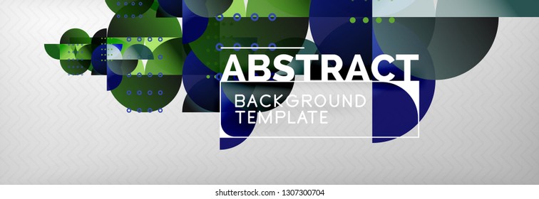 Círculos y semicírculos de fondo abstracto, plantilla de negocio de diseño de círculo. Ilustración del vector