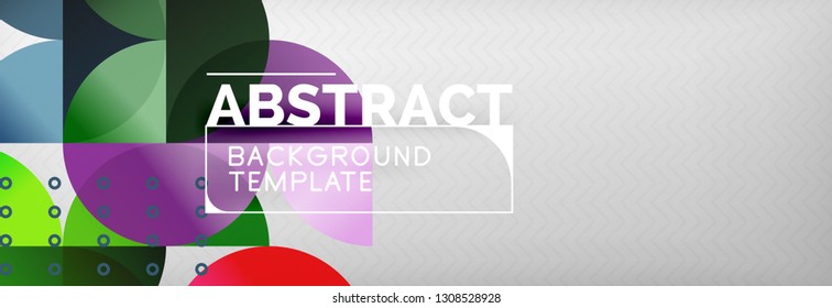 Circles and semicircles abstract background, circle design business template. Vector illustration