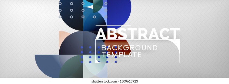 Círculos y semicírculos de fondo abstracto, plantilla de negocio de diseño de círculo. Ilustración del vector