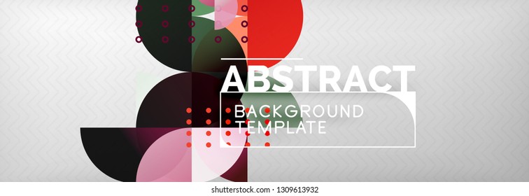 Circles and semicircles abstract background, circle design business template. Vector illustration