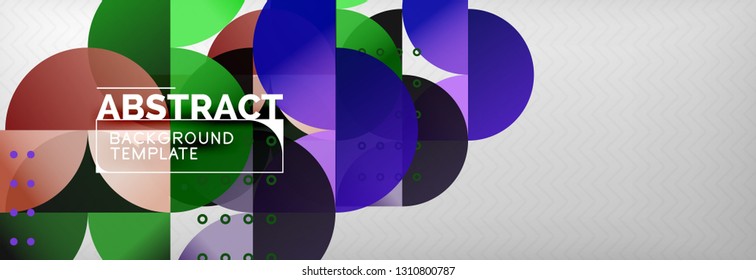 Círculos y semicírculos de fondo abstracto, plantilla de negocio de diseño de círculo. Ilustración del vector