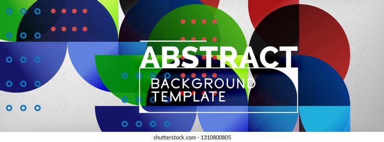Kreise und Halbkreise abstrakter Hintergrund, Kreis-Design Business-Vorlage. Vektorgrafik