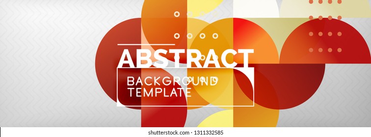 Circles and semicircles abstract background, circle design business template. Vector illustration