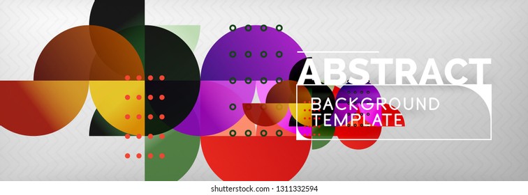 Kreise und Halbkreise abstrakter Hintergrund, Kreis-Design Business-Vorlage. Vektorgrafik