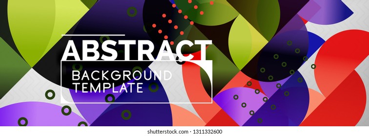 Círculos y semicírculos de fondo abstracto, plantilla de negocio de diseño de círculo. Ilustración del vector