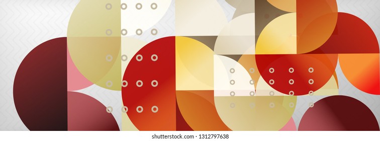 Kreise und Halbkreise abstrakter Hintergrund, Kreis-Design Business-Vorlage. Vektorgrafik