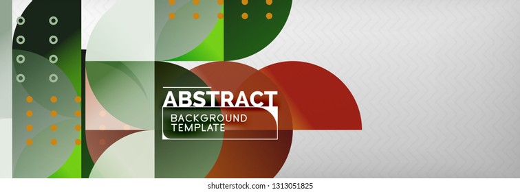 Circles and semicircles abstract background, circle design business template. Vector illustration
