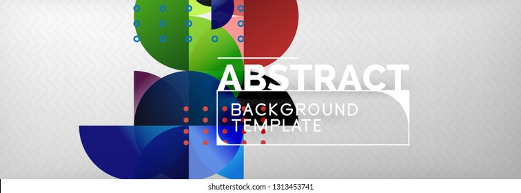 Circles and semicircles abstract background, circle design business template. Vector illustration