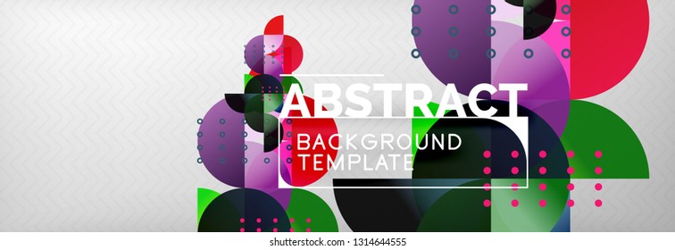 Círculos y semicírculos de fondo abstracto, plantilla de negocio de diseño de círculo. Ilustración del vector
