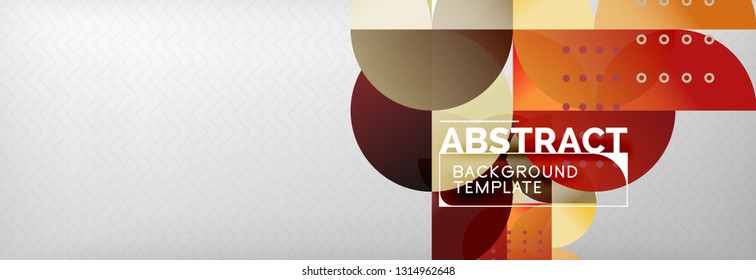 Circles and semicircles abstract background, circle design business template. Vector illustration