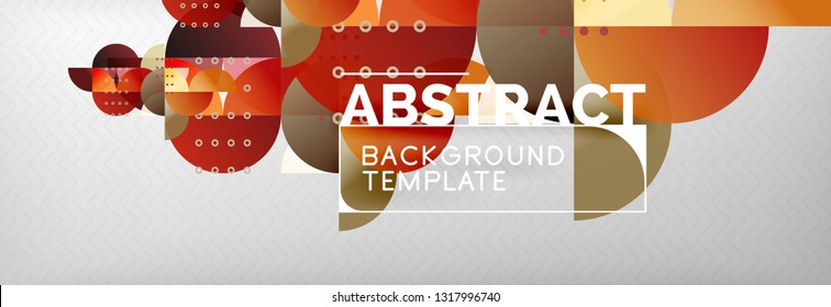 Circles and semicircles abstract background, circle design business template. Vector illustration