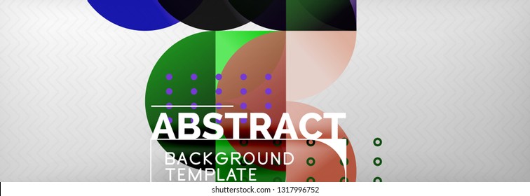 Kreise und Halbkreise abstrakter Hintergrund, Kreis-Design Business-Vorlage. Vektorgrafik