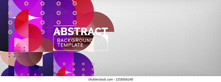 Círculos y semicírculos de fondo abstracto, plantilla de negocio de diseño de círculo. Ilustración del vector