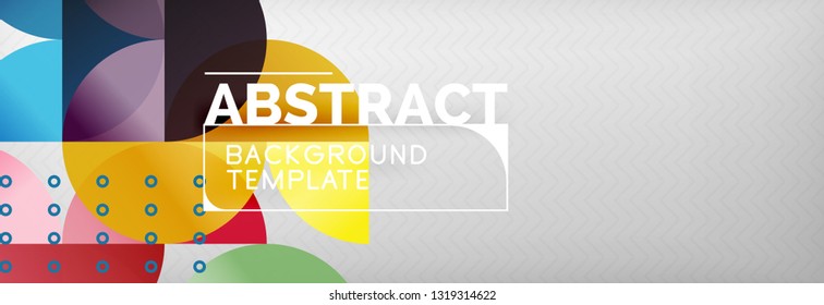 Circles and semicircles abstract background, circle design business template. Vector illustration