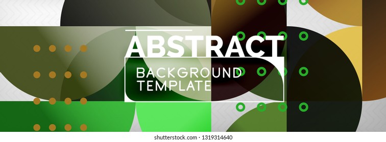 Círculos y semicírculos de fondo abstracto, plantilla de negocio de diseño de círculo. Ilustración del vector