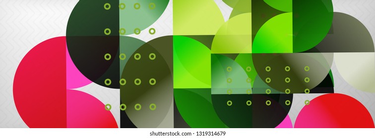 Círculos y semicírculos de fondo abstracto, plantilla de negocio de diseño de círculo. Ilustración del vector