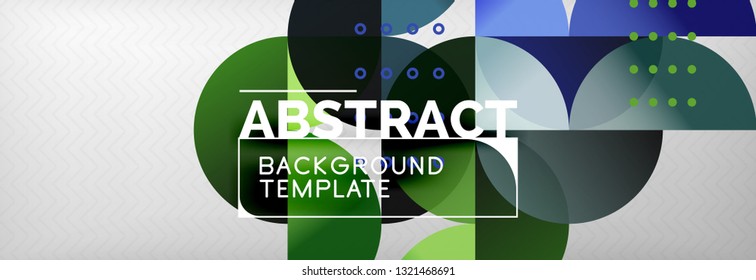 Circles and semicircles abstract background, circle design business template. Vector illustration
