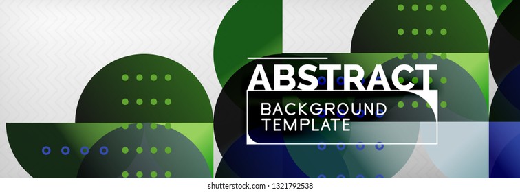 Circles and semicircles abstract background, circle design business template. Vector illustration