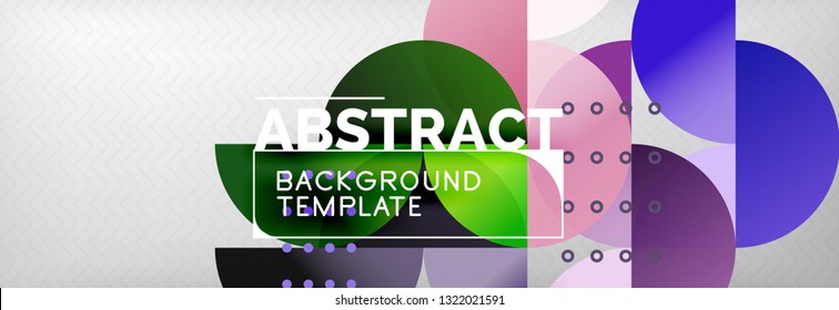 Circles and semicircles abstract background, circle design business template. Vector illustration