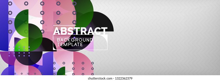 Circles and semicircles abstract background, circle design business template. Vector illustration