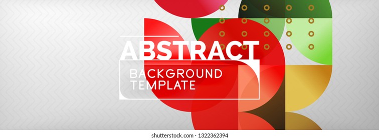 Círculos y semicírculos de fondo abstracto, plantilla de negocio de diseño de círculo. Ilustración del vector