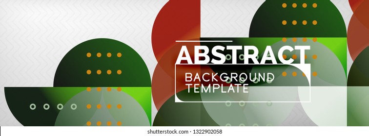 Circles and semicircles abstract background, circle design business template. Vector illustration