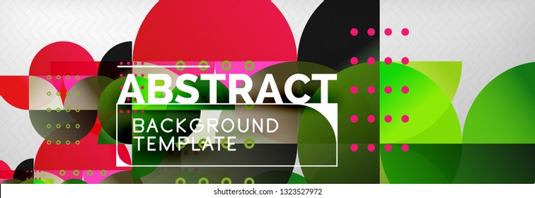 Circles and semicircles abstract background, circle design business template. Vector illustration
