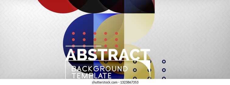 Kreise und Halbkreise abstrakter Hintergrund, Kreis-Design Business-Vorlage. Vektorgrafik
