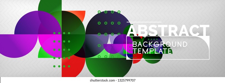 Kreise und Halbkreise abstrakter Hintergrund, Kreis-Design Business-Vorlage. Vektorgrafik