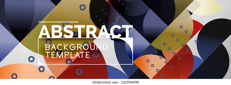 Círculos y semicírculos de fondo abstracto, plantilla de negocio de diseño de círculo. Ilustración del vector