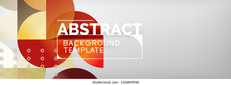 Círculos y semicírculos de fondo abstracto, plantilla de negocio de diseño de círculo. Ilustración del vector