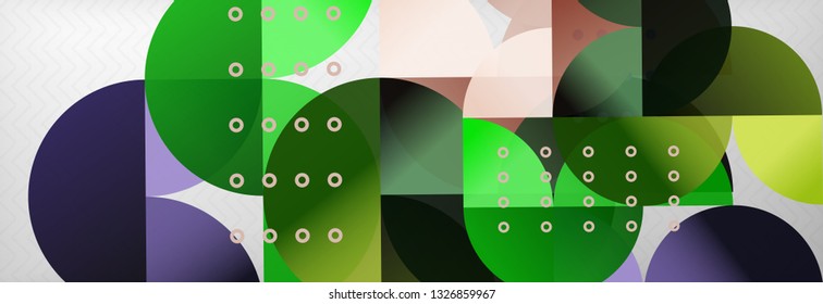 Círculos y semicírculos de fondo abstracto, plantilla de negocio de diseño de círculo. Ilustración del vector