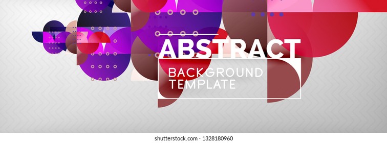 Circles and semicircles abstract background, circle design business template. Vector illustration