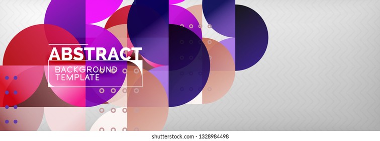 Círculos y semicírculos de fondo abstracto, plantilla de negocio de diseño de círculo. Ilustración del vector