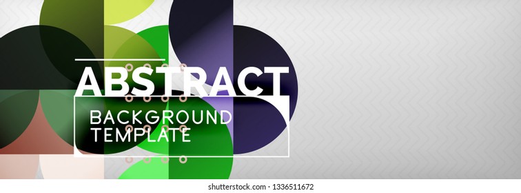 Circles and semicircles abstract background, circle design business template. Vector illustration