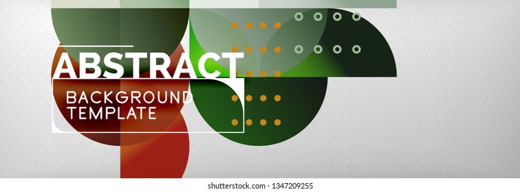 Círculos y semicírculos de fondo abstracto, plantilla de negocio de diseño de círculo. Ilustración del vector