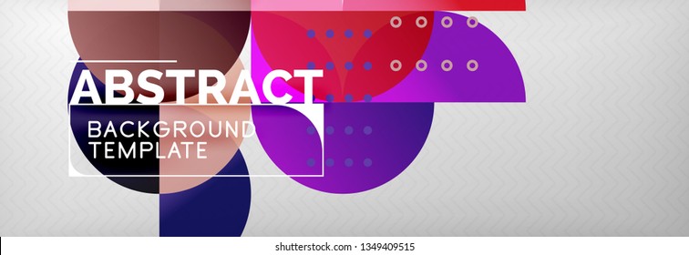 Círculos y semicírculos de fondo abstracto, plantilla de negocio de diseño de círculo. Ilustración del vector