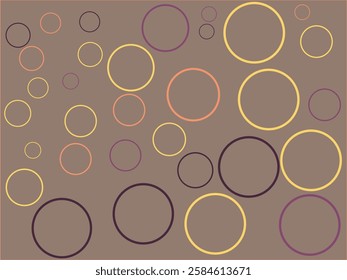 A lot of circles in several colors on semi gray background