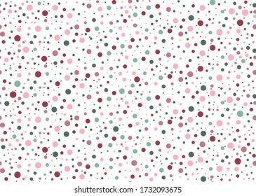 Circles. Shades of pink and green. Seamless pattern Design for cover, fabric, wrapping paper, background, wallpaper. Vector.
