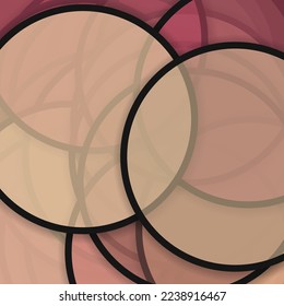 Circles with shadows generative art background art illustration
