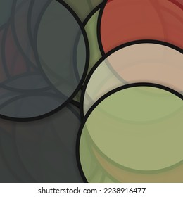 Circles with shadows generative art background art illustration